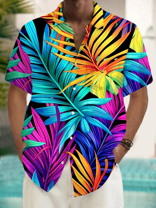 men's colorful patterned sweater shirt front view