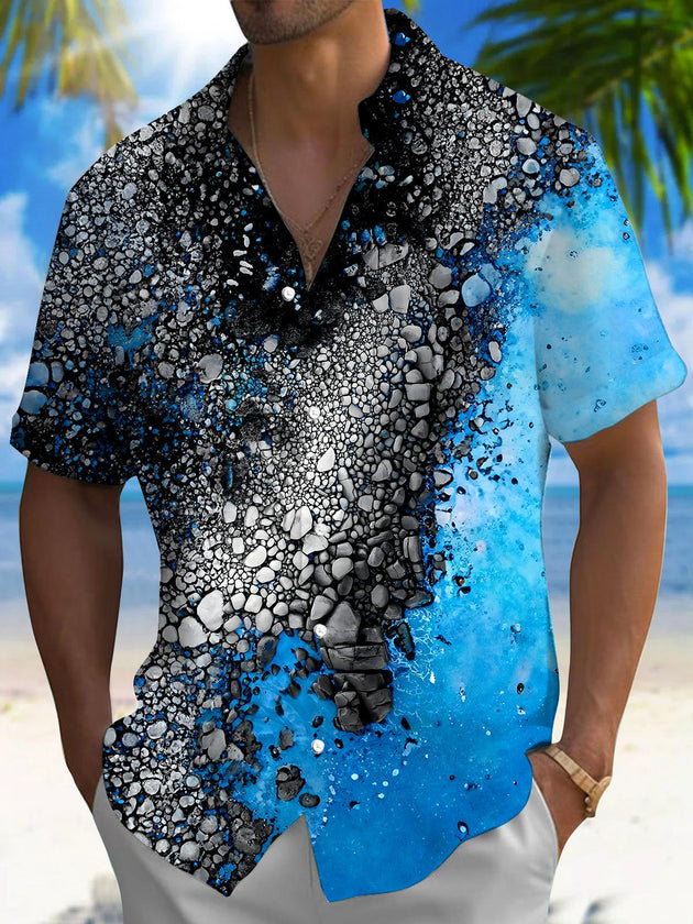 men's Hawaiian shirt front view tropical beach vacation