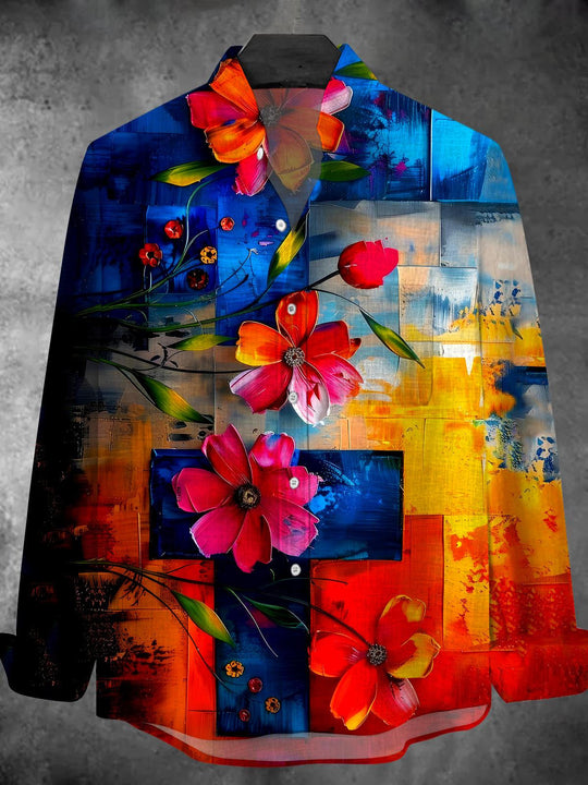 men's vintage style shirt front view