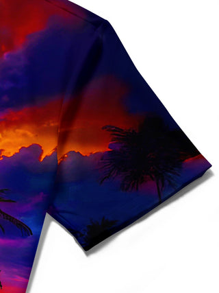 men's Hawaiian shirt close-up short sleeve