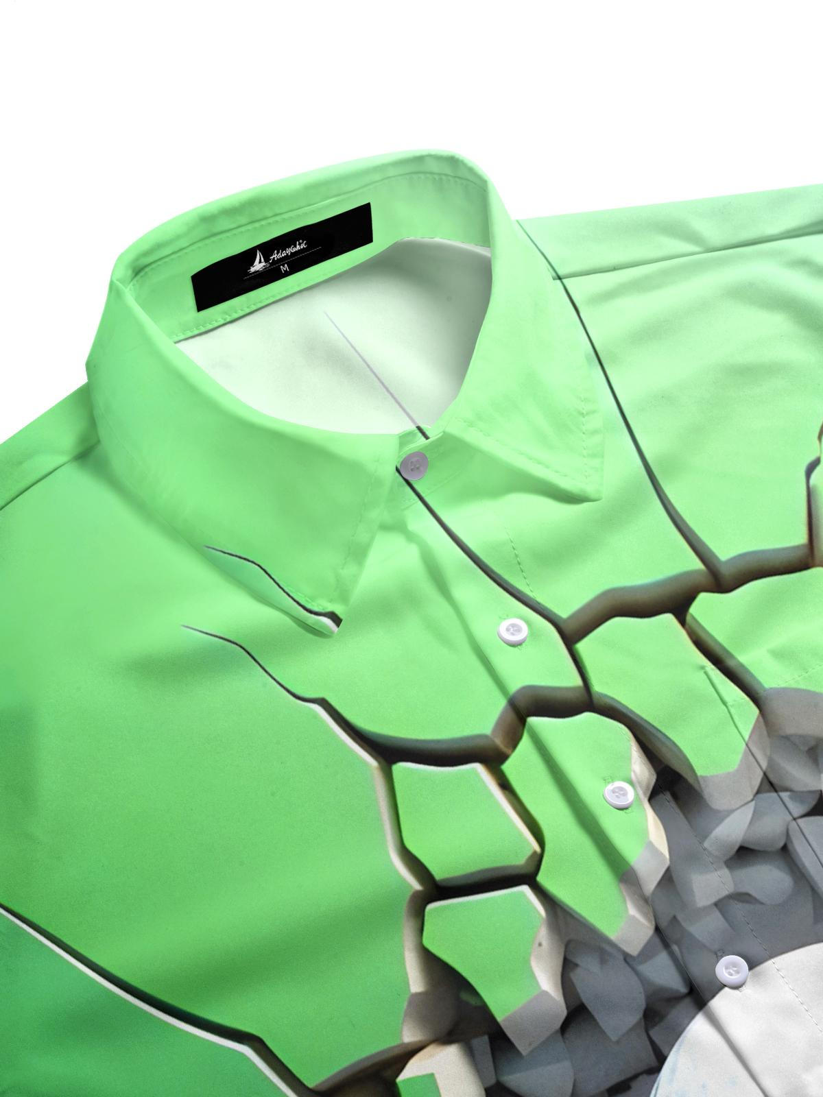 Golf Ball In The Crack Men's Pocket Short Sleeve Shirts