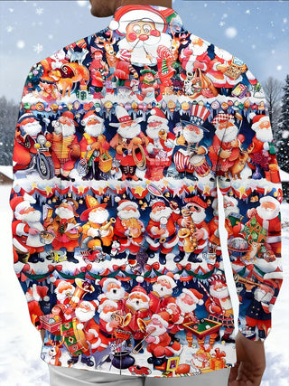 men's holiday shirt back view