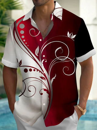 men's floral shirt front view