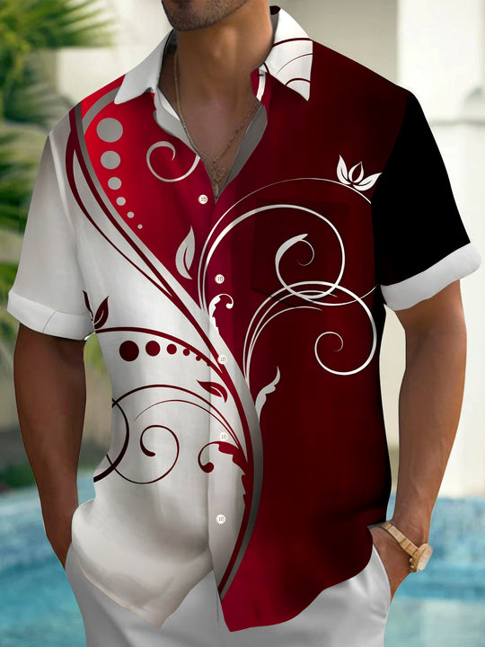 men's floral shirt front view