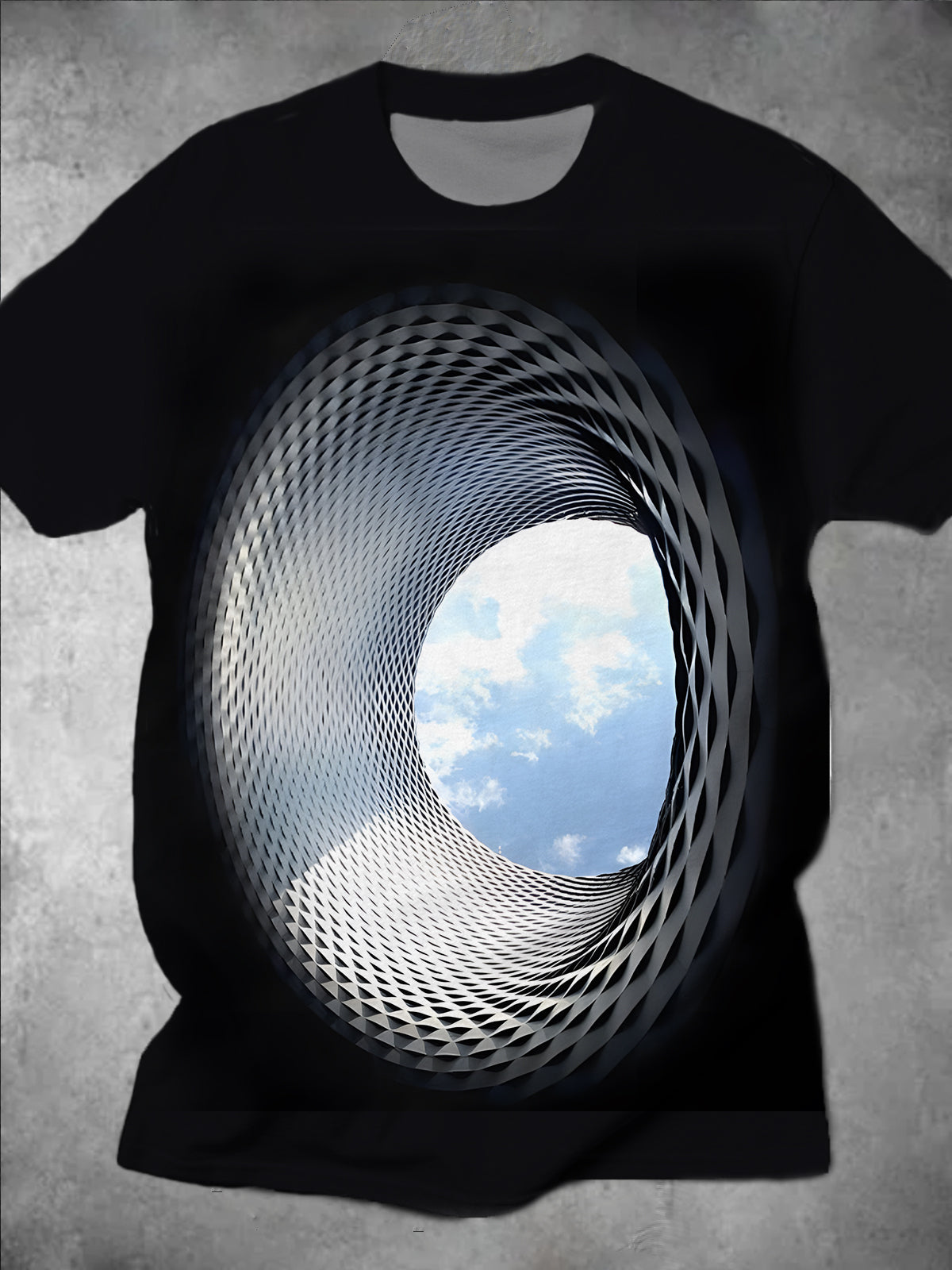 Sky Round Neck Short Sleeve Men's T-shirt