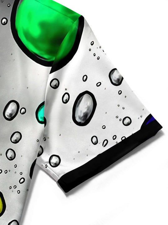 men's printed shirt close-up short sleeve