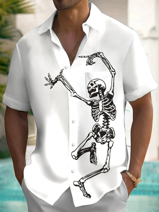 men's patterned sweater shirt front view