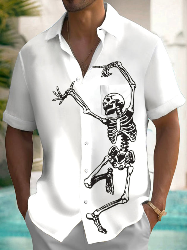 men's patterned sweater shirt front view