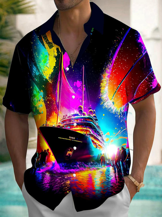 Men's short sleeve shirt front view