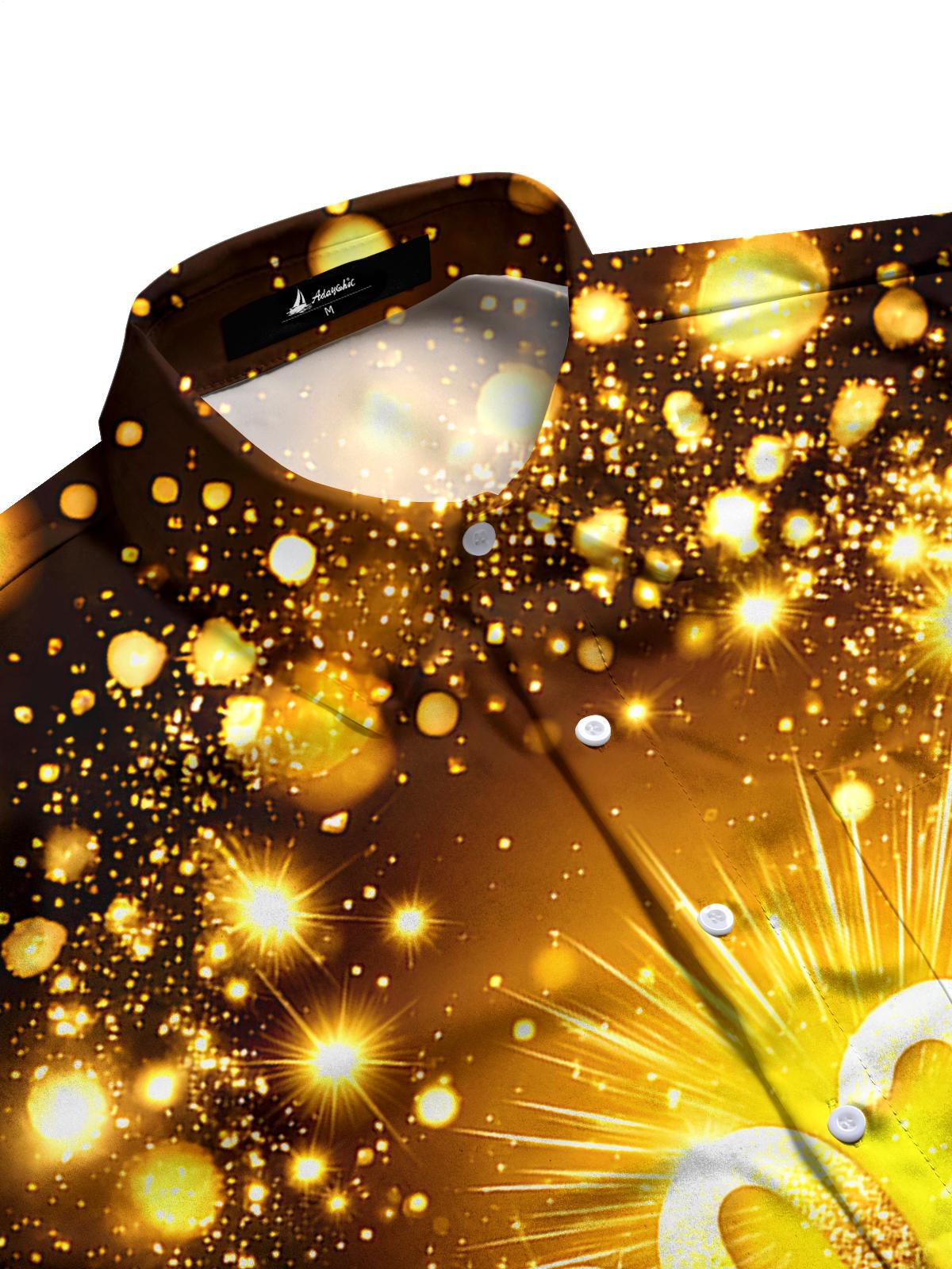 Happy New Year 2026 Men's Pocket Short Sleeve Shirts