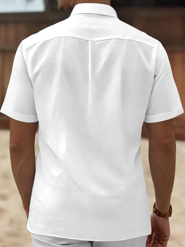 men's pocket shirt back view