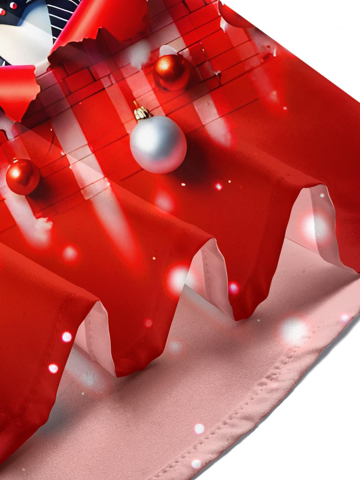 Fun Christmas Skull Xmas Men's Pocket Short Sleeve Shirts