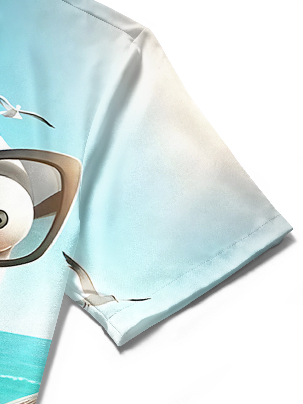 Funny Seagull Read Newspapers Men's Pocket Short Sleeve Shirts