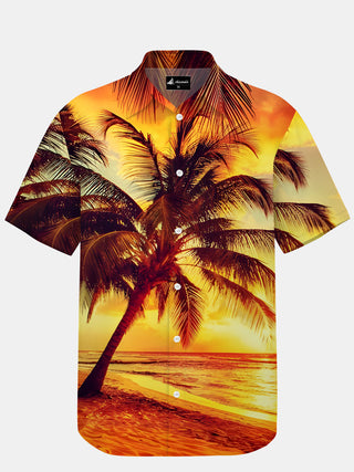 men's Hawaiian shirt front view tropical beach vacation