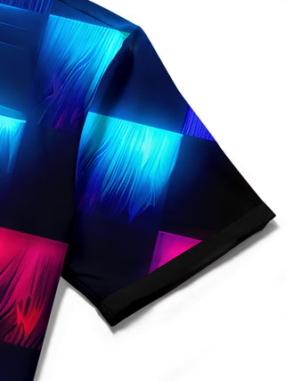 men's tie dye shirt close-up short sleeve