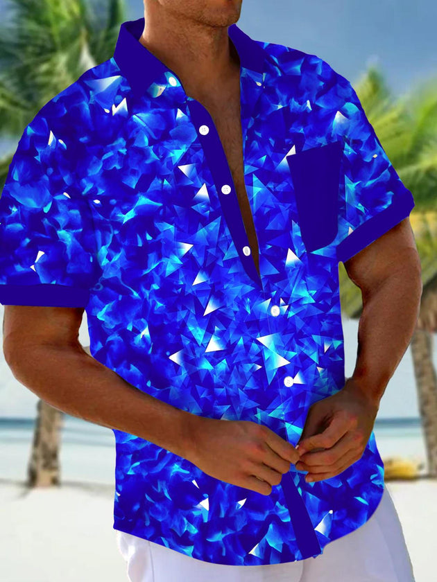 men's patterned sweater shirt front view