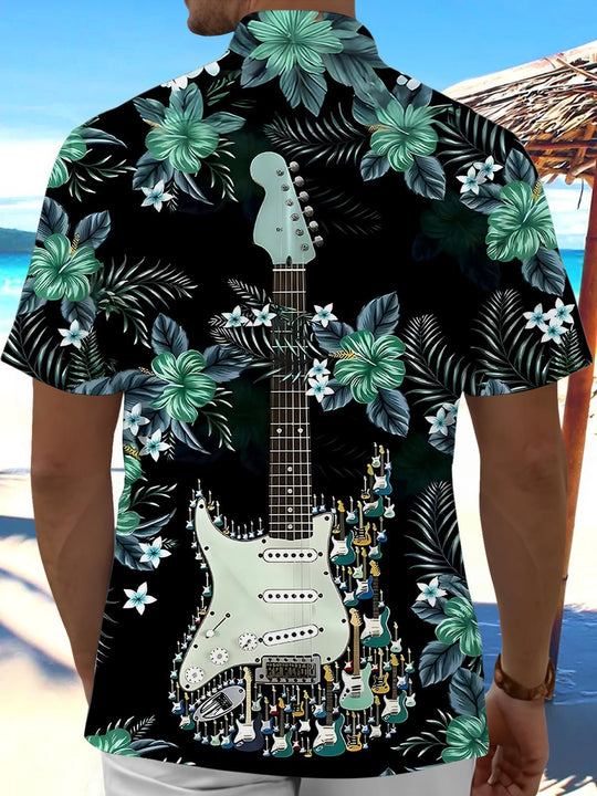 men's aloha shirt back view