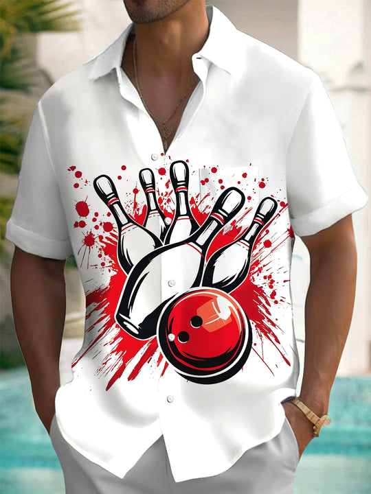men's sports print shirt front view