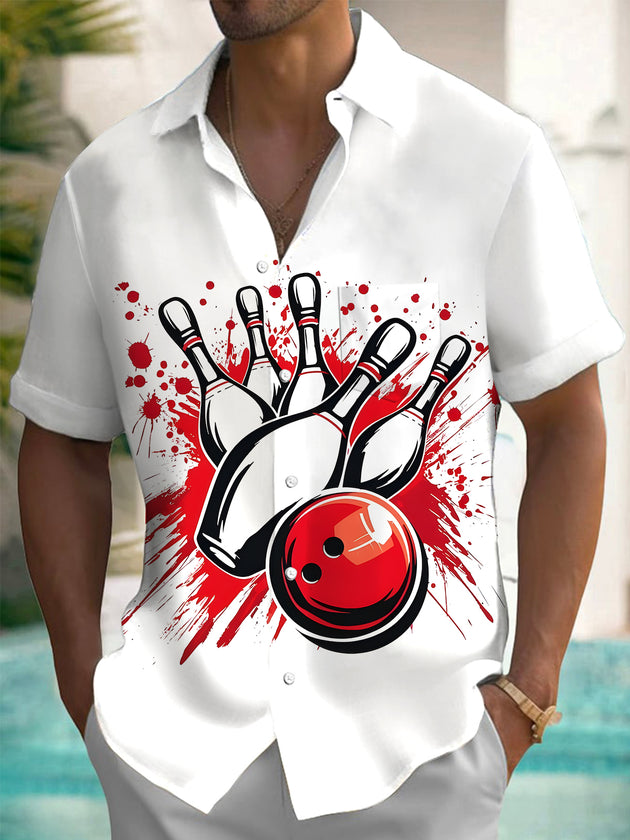 men's sports print shirt front view