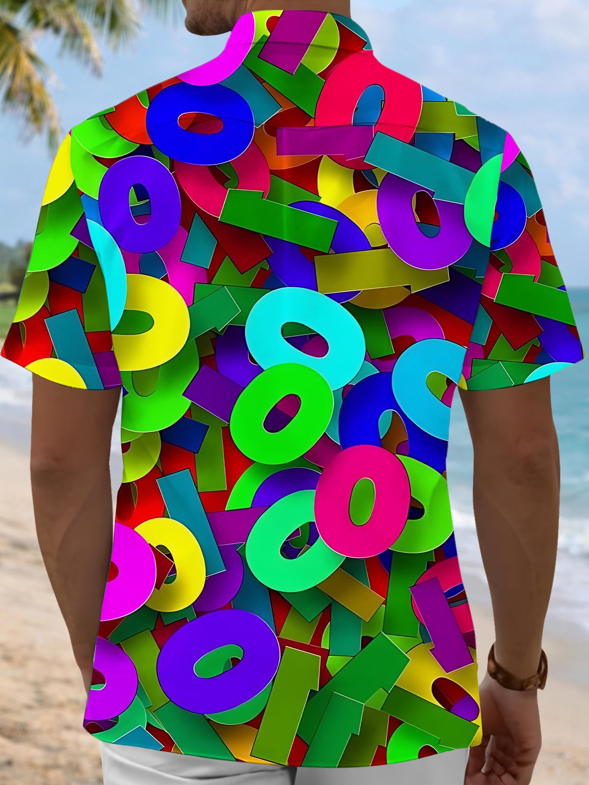 Digital Print Men's Pocket Short Sleeve Shirts