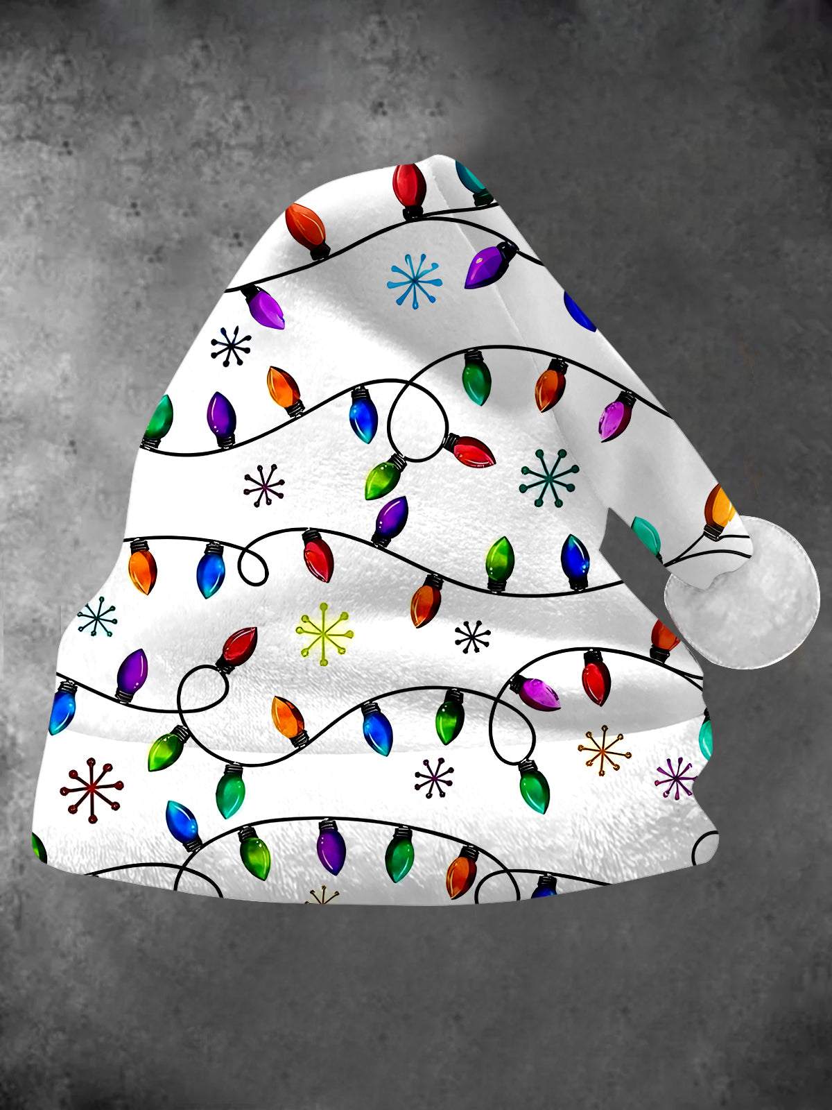 Men's Print Christmas Lights Hat