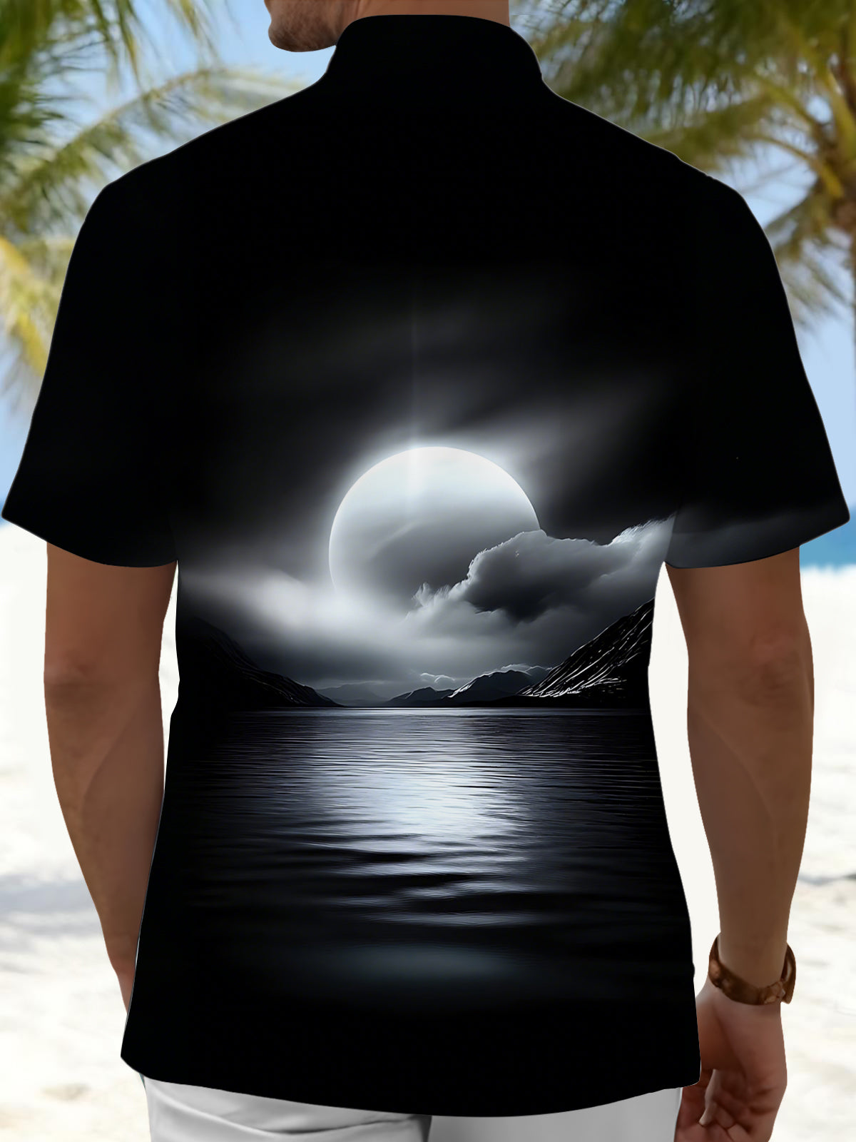 men's pocket shirt back view