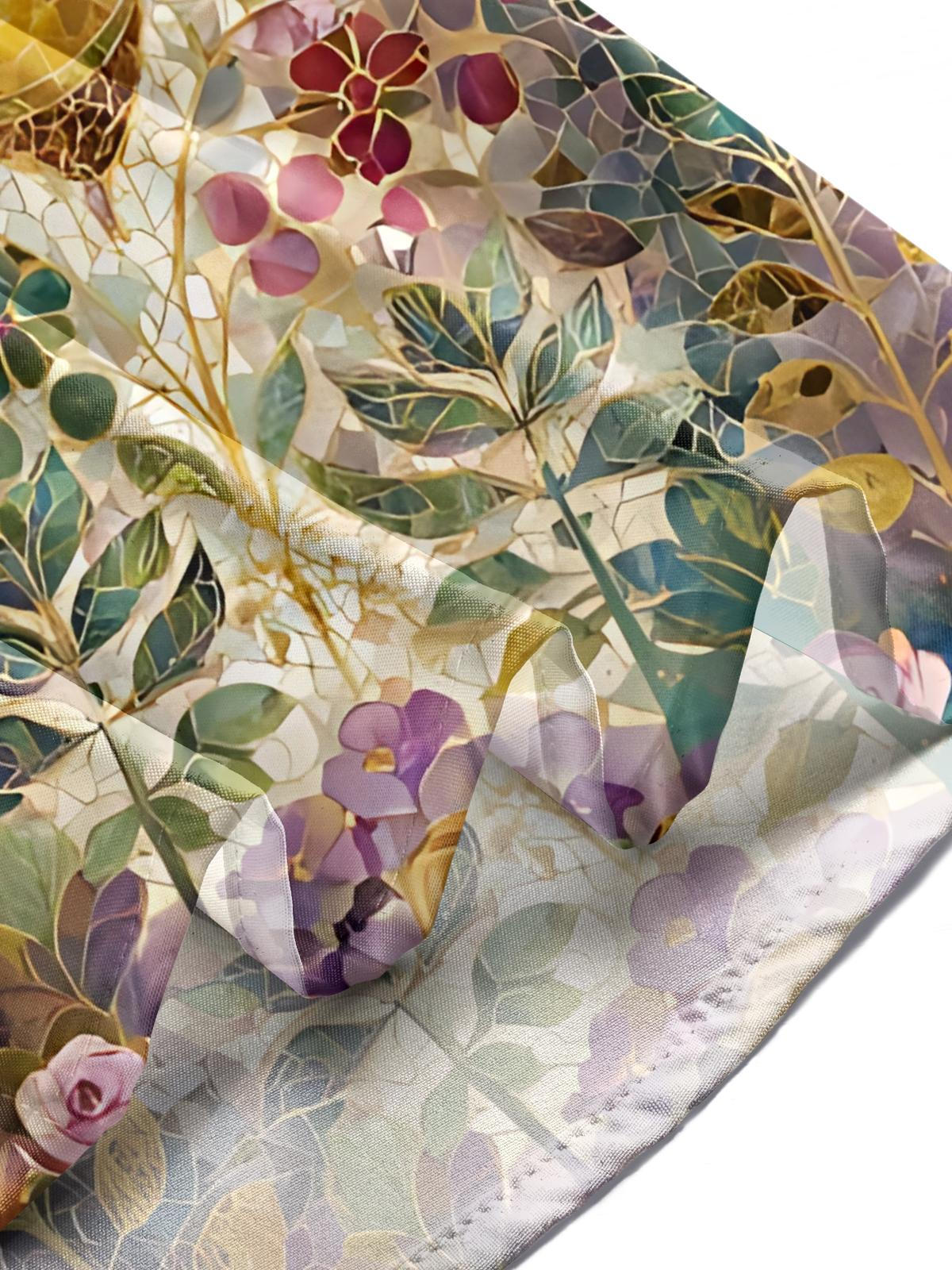 Bee Floral Print Men's Pocket Short Sleeve Shirts