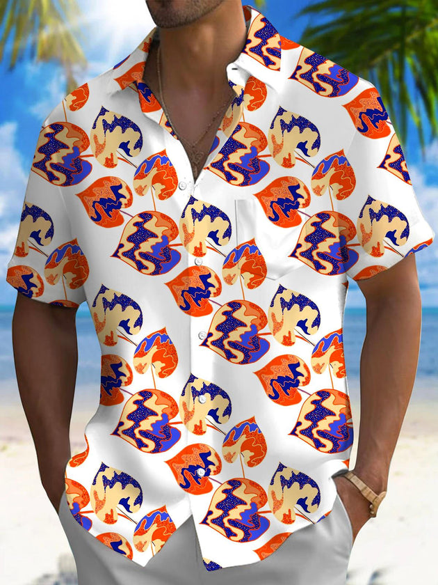 men's patterned sweater shirt front view