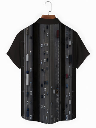 men's pocket shirt back view