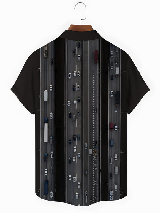 men's pocket shirt back view