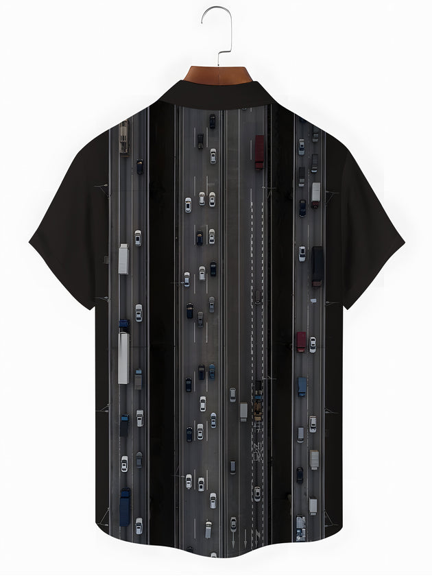 men's pocket shirt back view