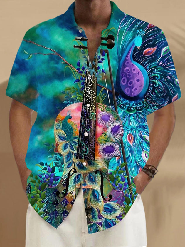 men's patterned sweater shirt front view