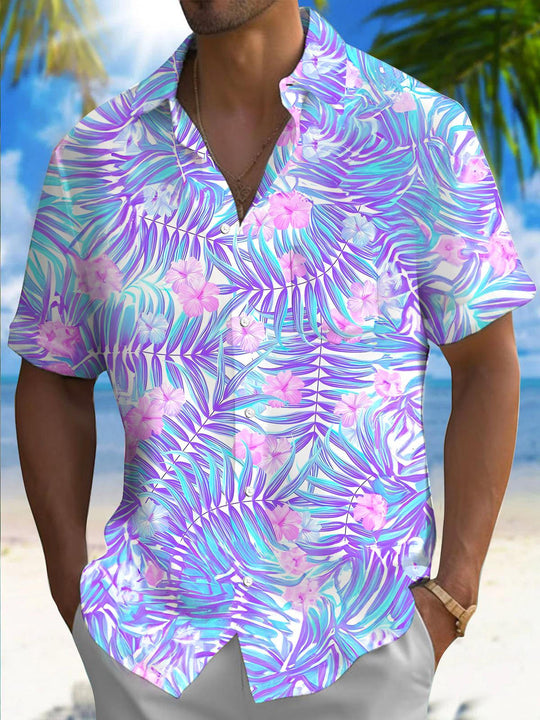 men's floral shirt front view