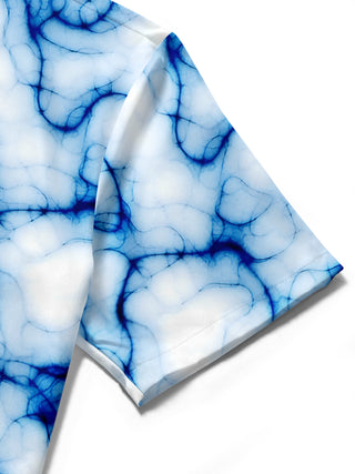 men's printed shirt close-up short sleeve