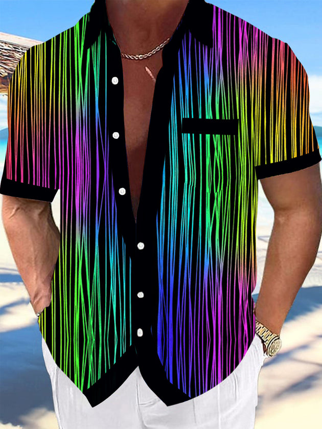 men's patterned sweater shirt front view