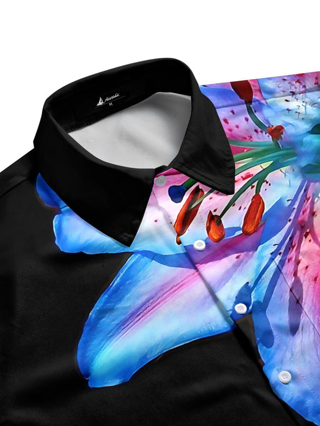 men's botanical shirt side view