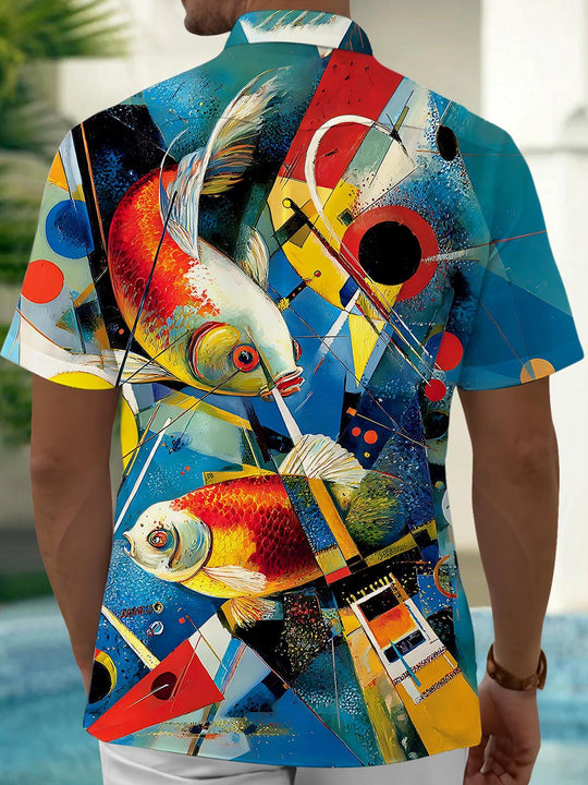 Fish Men's Pocket Short Sleeve Shirts