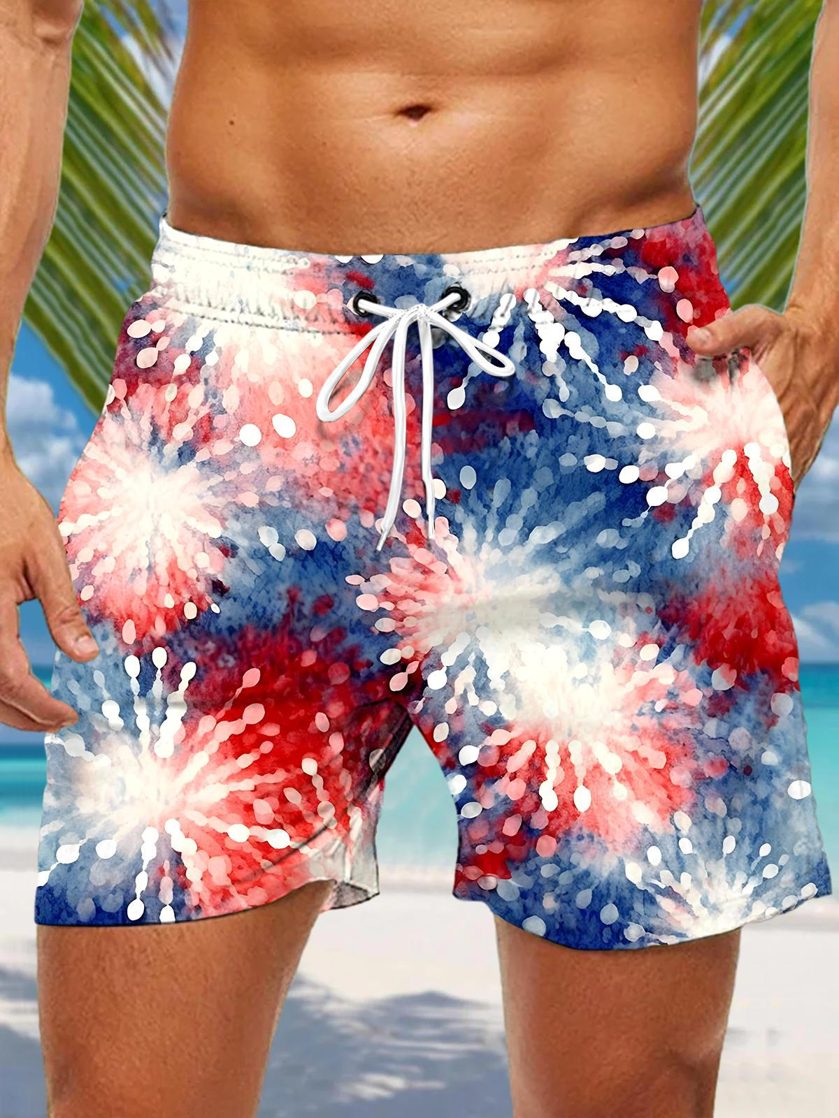 Firework Men's Print Pocket Shorts