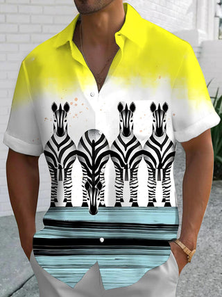 men's gradient print shirt front view