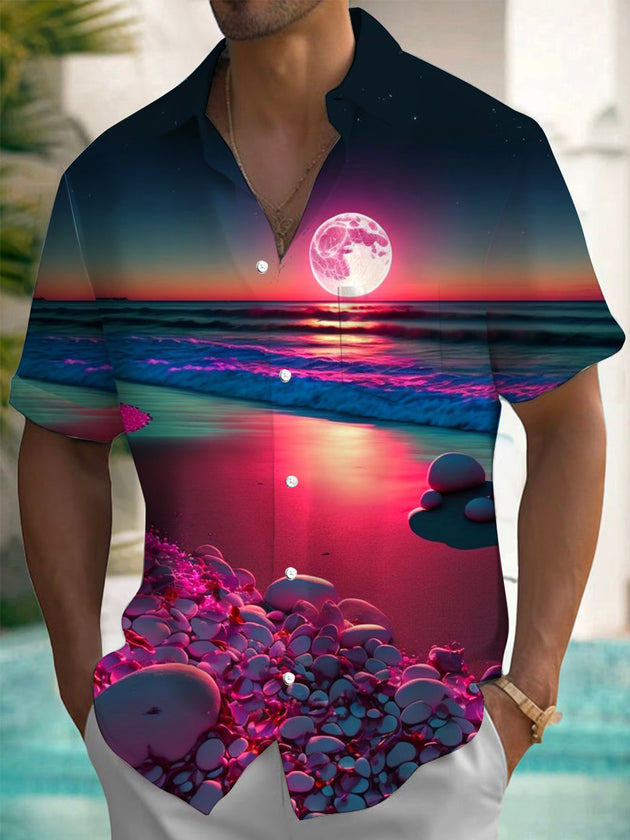 men's patterned sweater shirt front view beach vacation