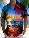 Hawaiian Beach Men's Pocket Short Sleeve Shirts