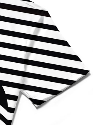 men's printed shirt close-up short sleeve