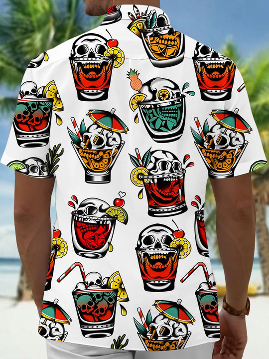 men's aloha shirt back view