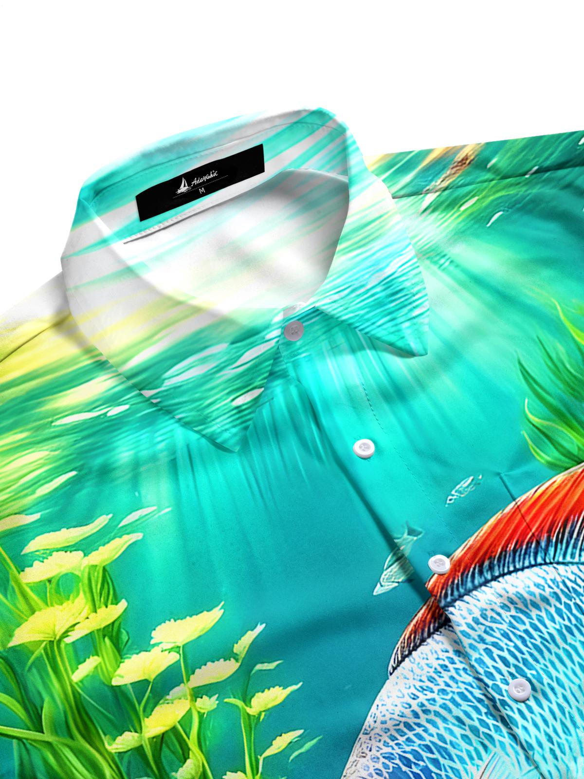 Hawaiian Fish Men's Pocket Short Sleeve Shirts