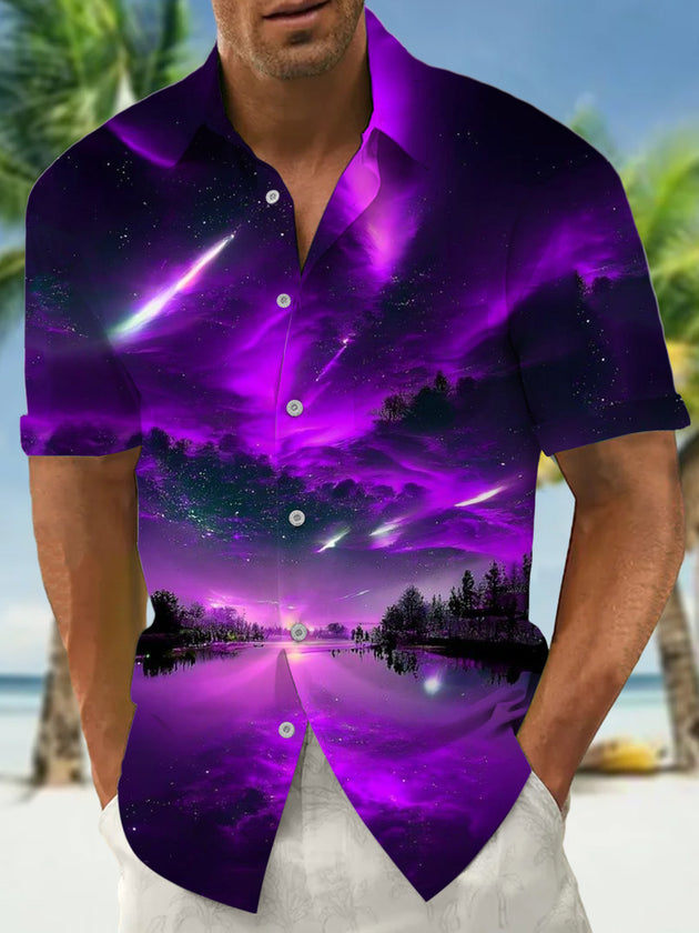 men's patterned sweater shirt front view