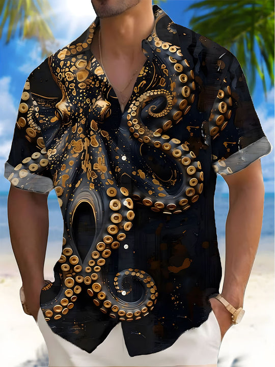 men's patterned sweater shirt front view