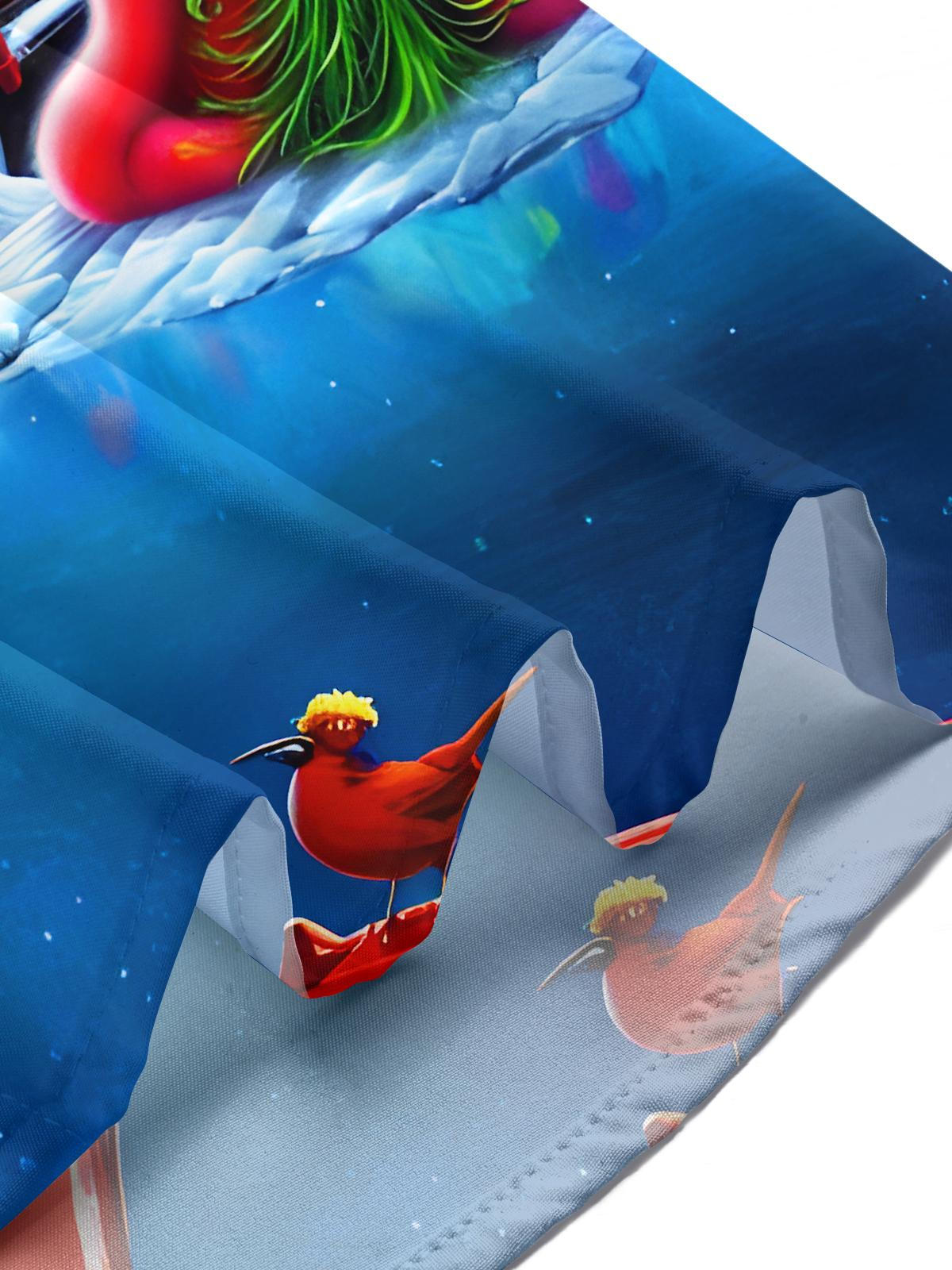 Fun Christmas Tree Parrot Beauty Car Light Ball Xmas Men's Pocket Long Sleeve Shirts