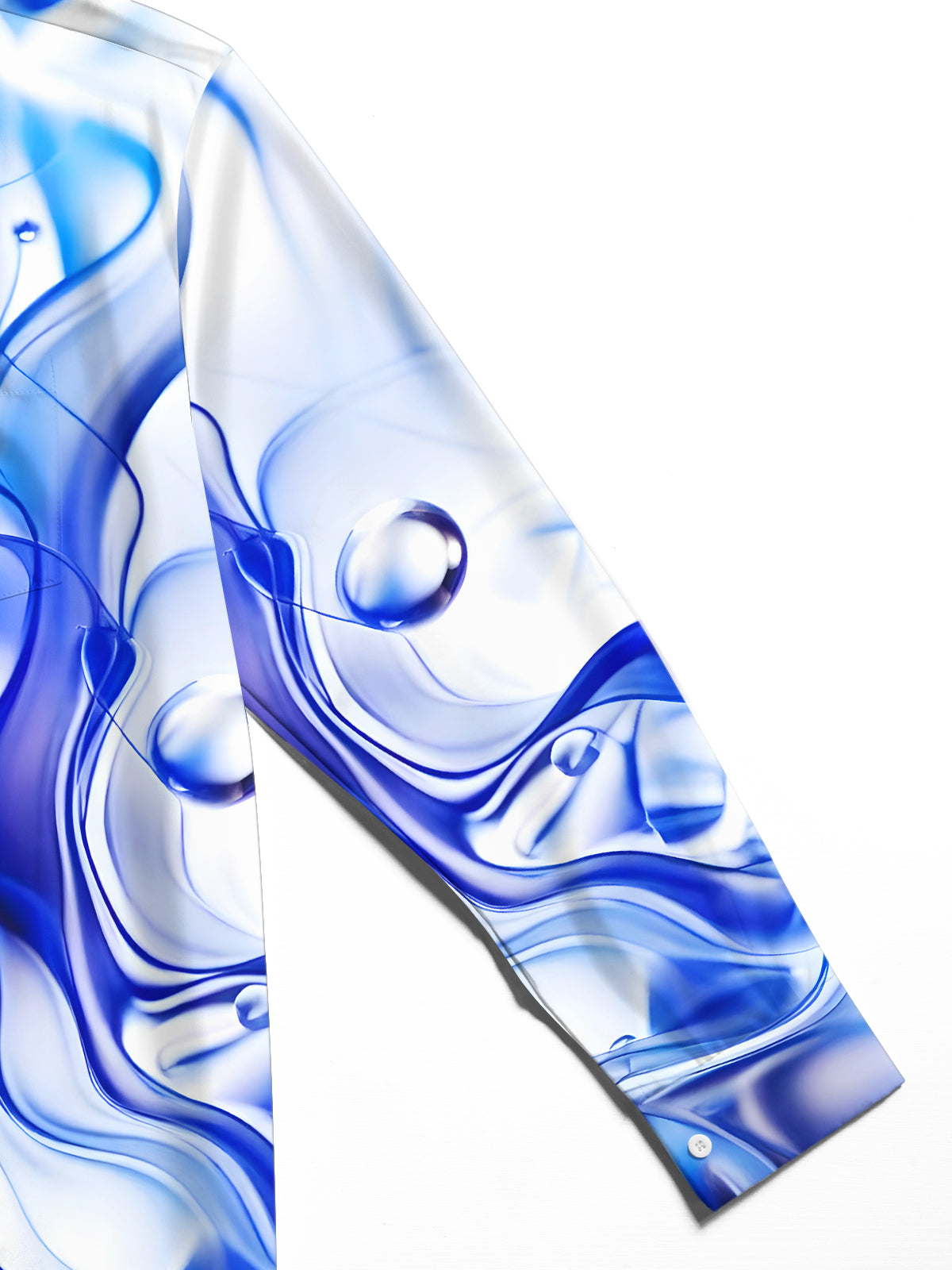 Abstract Bubble Men's Pocket Long Sleeve Shirts