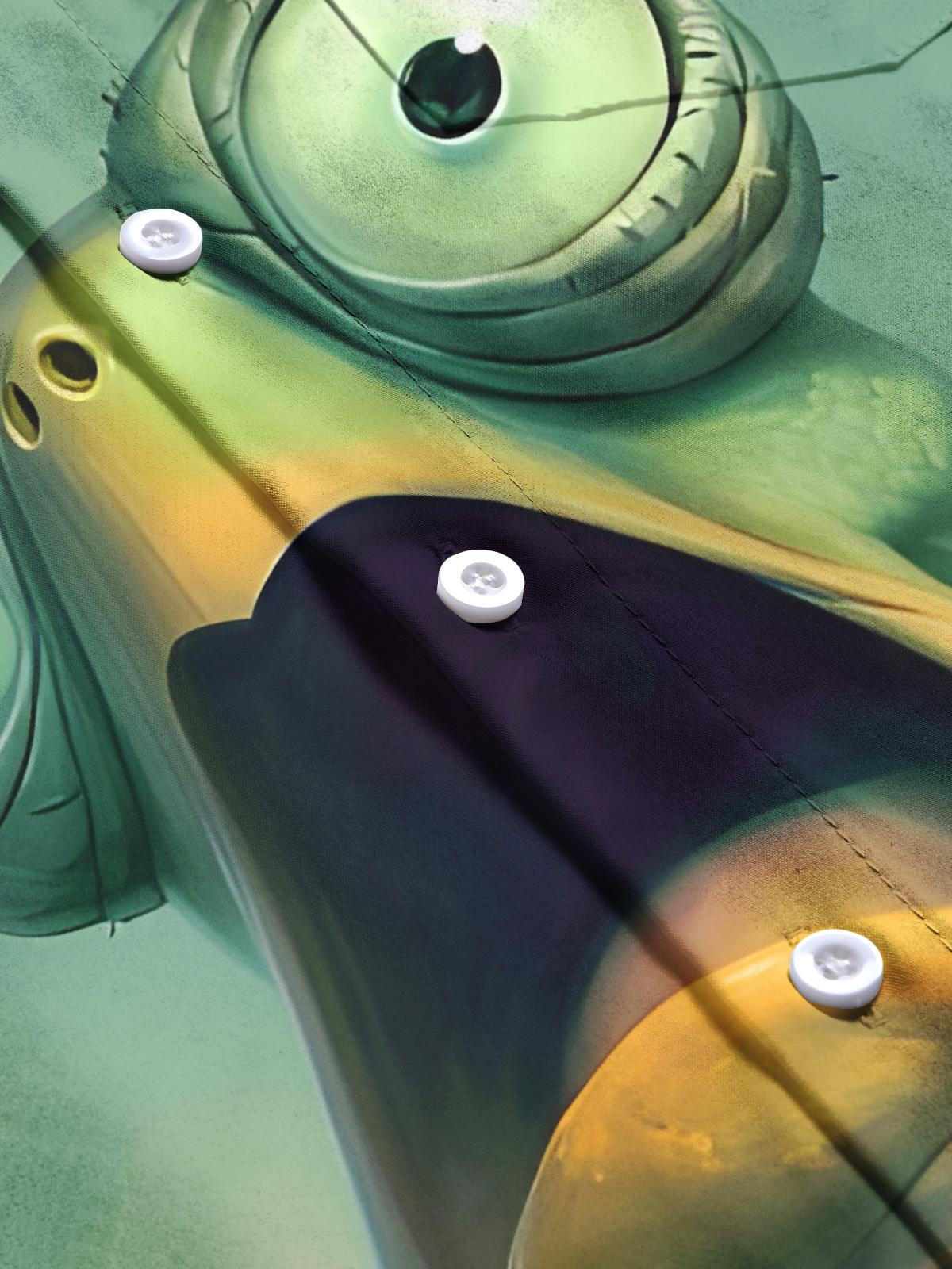 Turtle Print Men's Pocket Short Sleeve Shirts