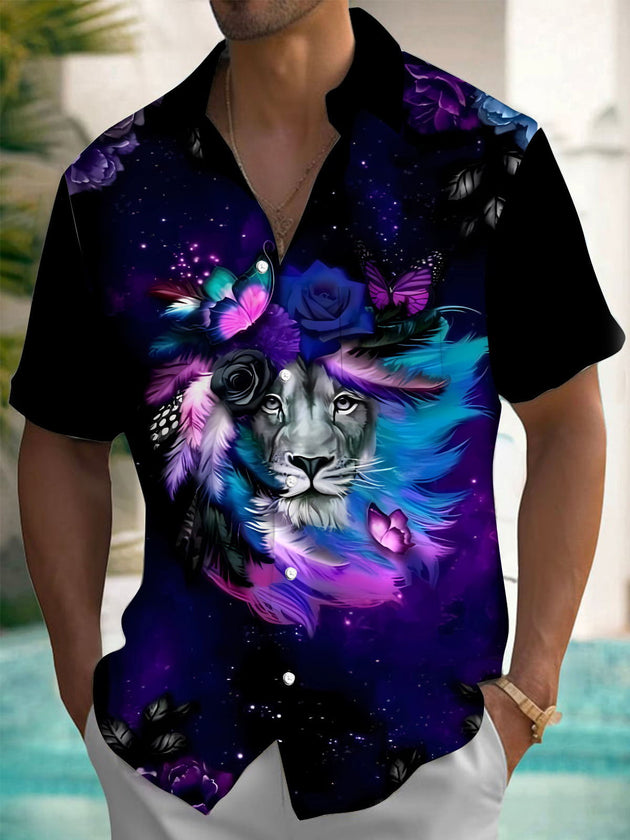 men's patterned sweater shirt front view